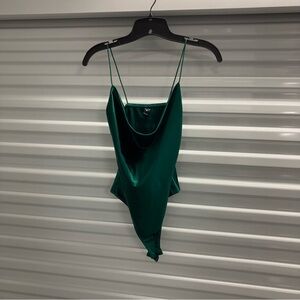 Windsor Deep Green Satin Camisole